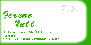 ferenc mull business card
